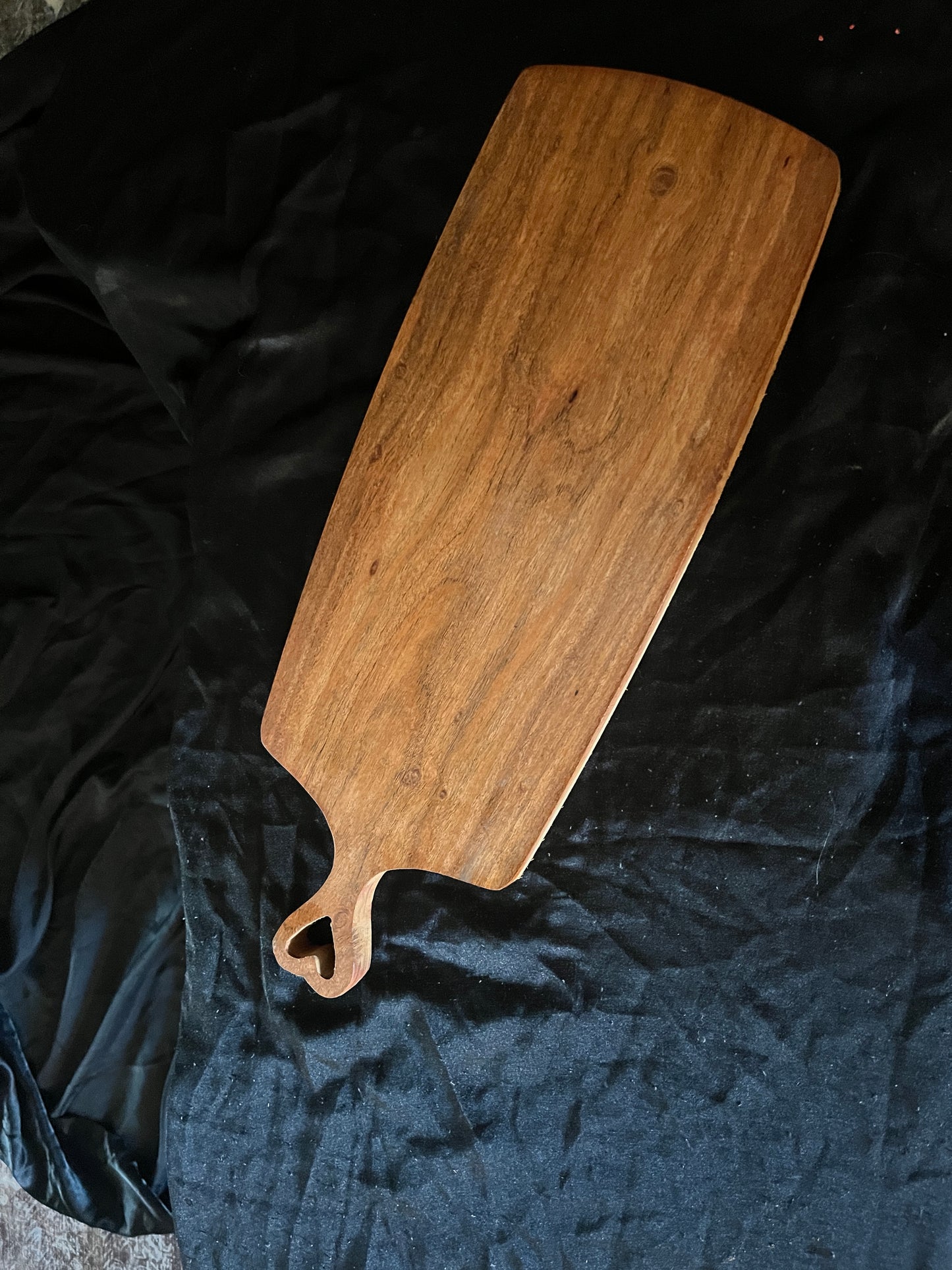 Heart-Shaped Handle Mesquite Cutting/Serving Board