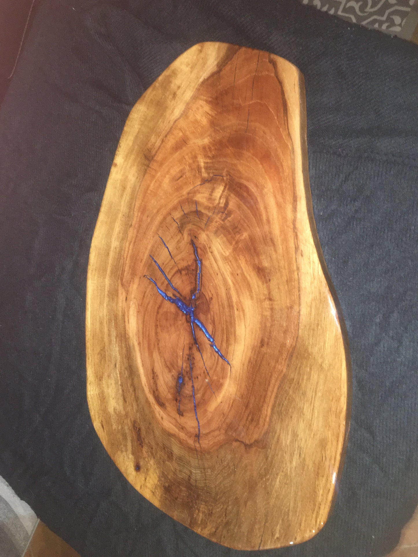 Pecan with Resin Lazy Susan