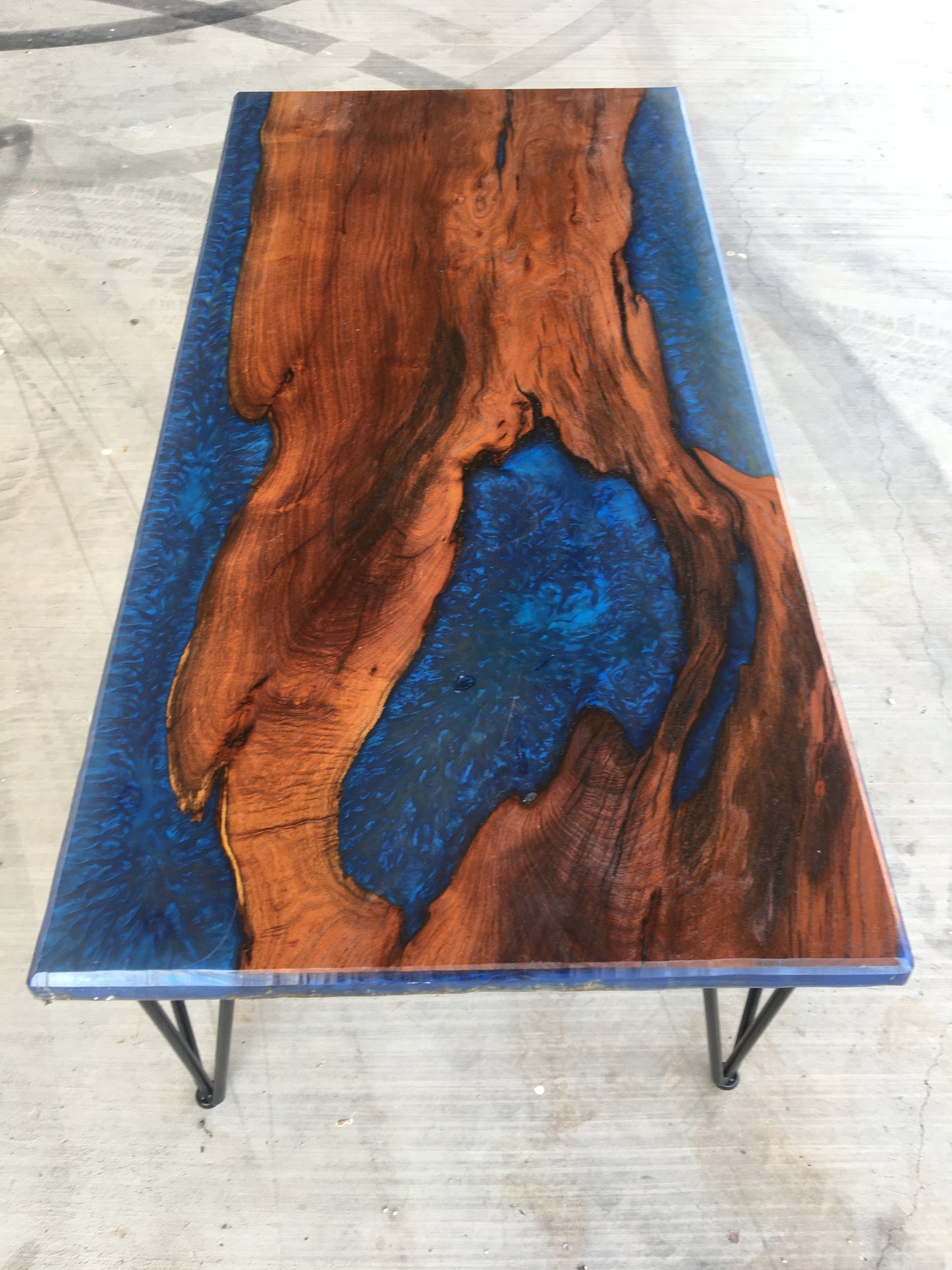 Mesquite with Resin Coffee Table