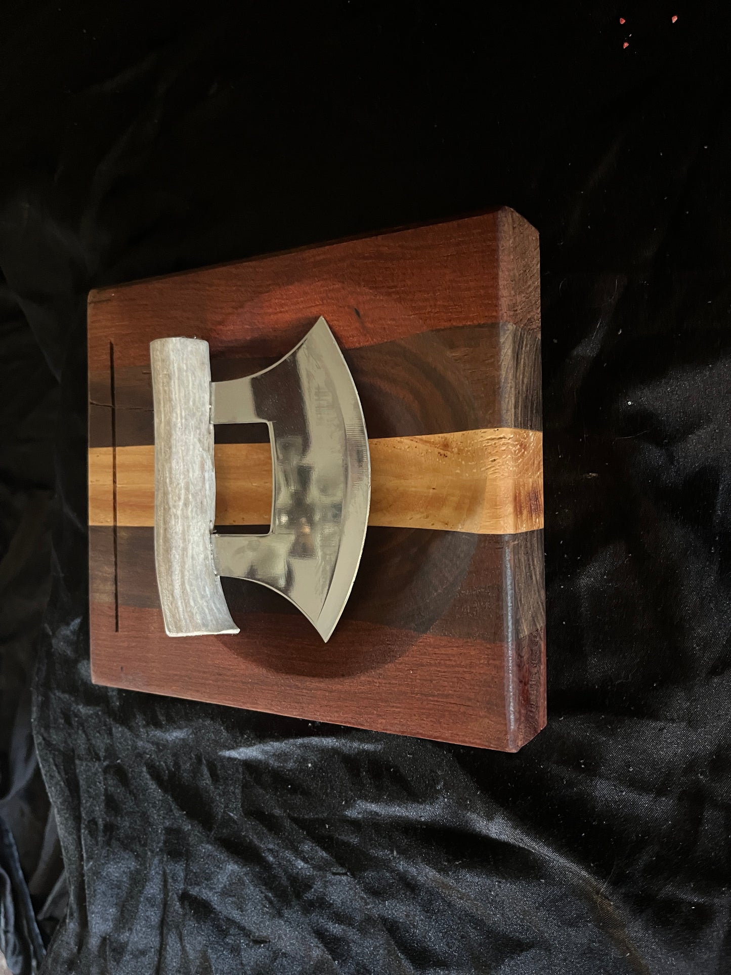 Walnut/Sweet Gum and Mesquite Ulu Bowls with knives