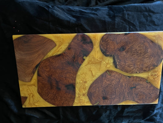 Mesquite epoxy charcuterie board
