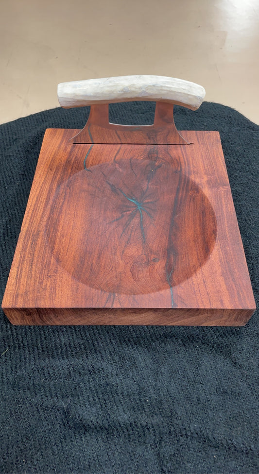 Texas Mesquite Ulu Bowls with knives