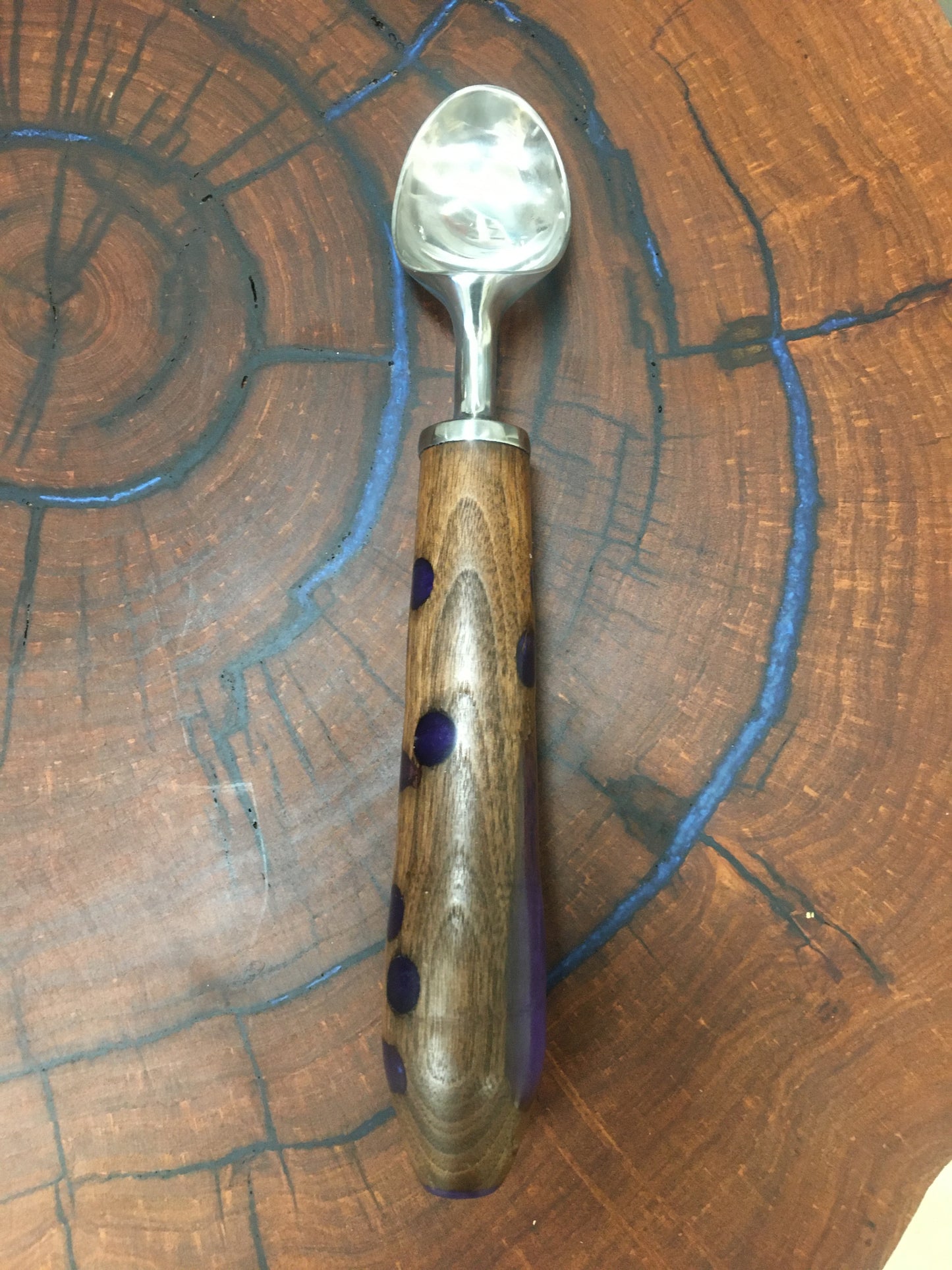 Walnut/Epoxy Resin Ice Cream Scoop