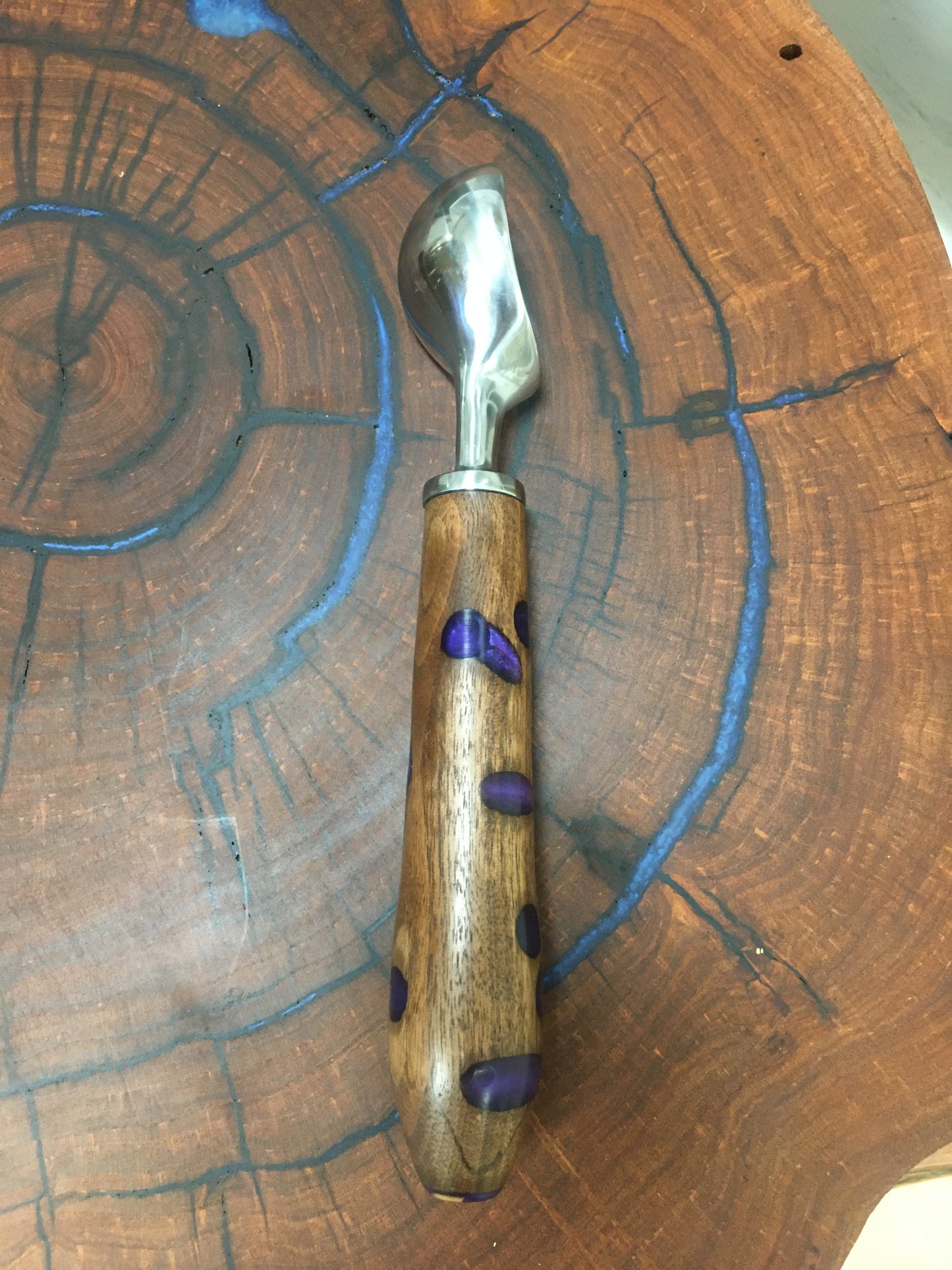 Walnut/Epoxy Resin Ice Cream Scoop