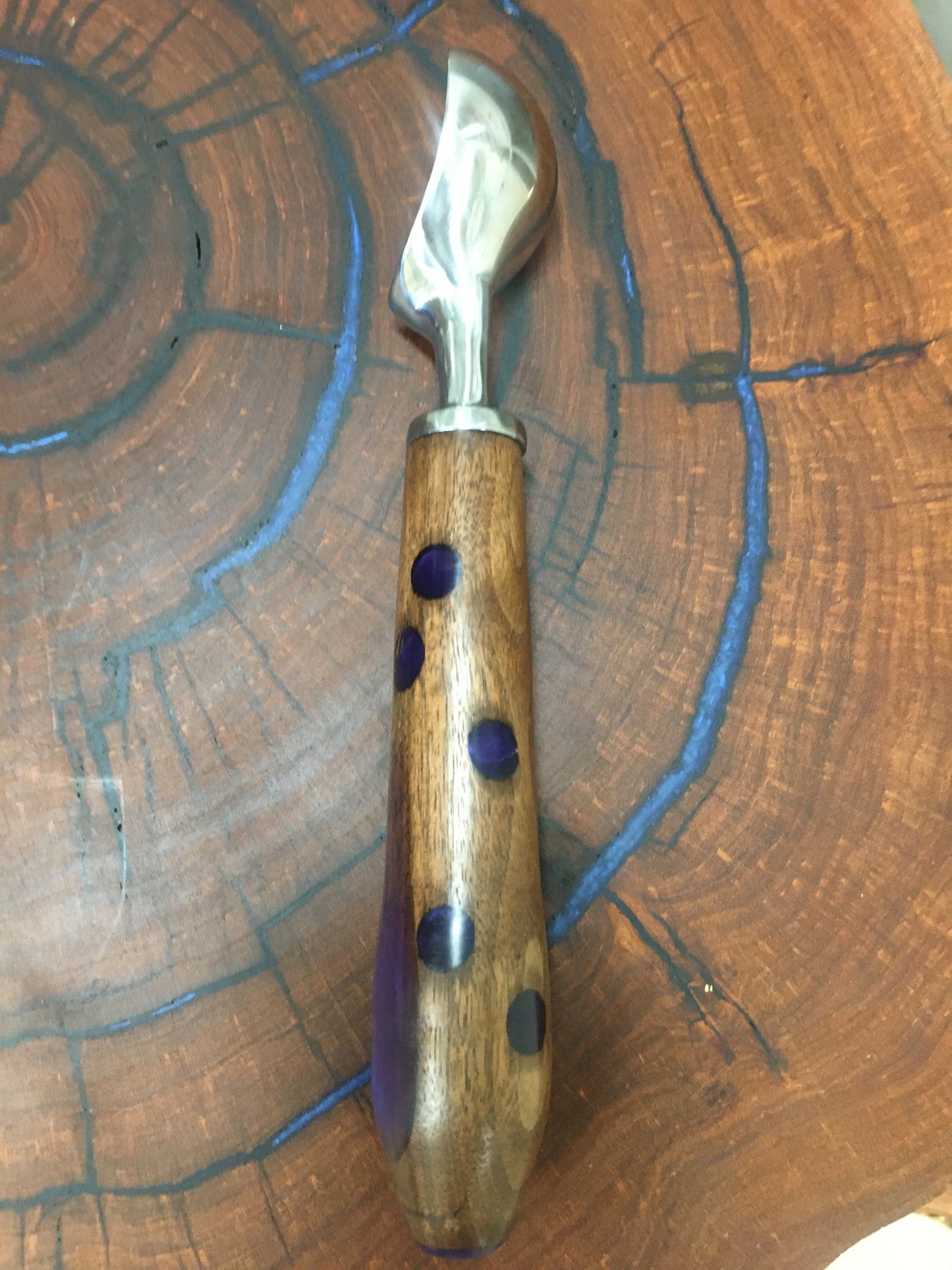 Walnut/Epoxy Resin Ice Cream Scoop