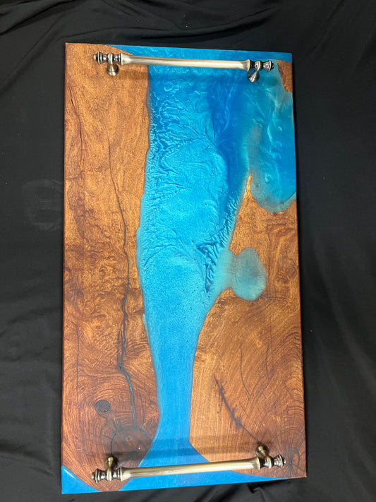 Mesquite river epoxy charcuterie board